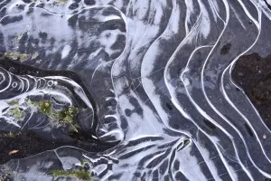 Frozen Pool Print, Peak District Landscape
