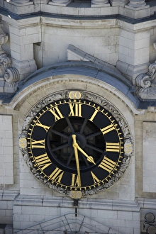 England Historic Buildings Prints: Clock on clock tower of city cathedral