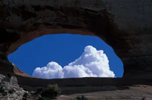 Cloud Formations In The Sky Prints: Clouds - General Cloud formation through Wilson Arch - Utah, USA