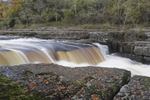 Limestone Rock Formations Europe Prints: View of river flowing over limestone rocks