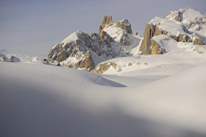 Italian Alps Mountains Prints: View of snow covered mountain range
