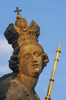 One of 30 Charles Bridge statues, St. Elizabeth. Prague, Capital city of Czech One of 30 Charles Bridge statues, St. Elizabeth. Prague, Capital city of Czech