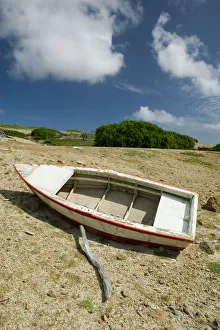 ABC Islands - BONAIRE - Washikemba: Boats by the Washekemba Lagoon ABC Islands - BONAIRE - Washikemba: Boats by the Washekemba Lagoon