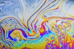 Images Dated 2021: Soap Bubble Refracted Light Print