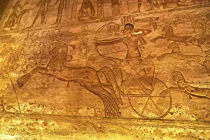 Egypt Tourism Attractions Prints: Abu Simbel. Ancient Temple Complex cut into solid rock