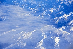Aerial image of snow covered North Cascades mountains; Pacific Northwest, U.S.A Aerial image of snow covered North Cascades mountains; Pacific Northwest, U.S.A