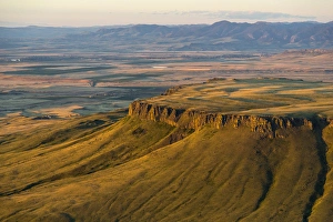 Aerial of Square Butte near Great Falls, Montana, USA Aerial of Square Butte near Great Falls, Montana, USA