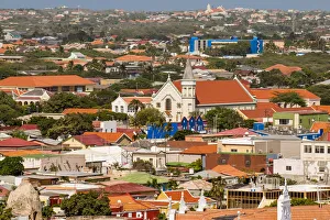 Aerial view of capital city Willemstad, Curacao Aerial view of capital city Willemstad, Curacao