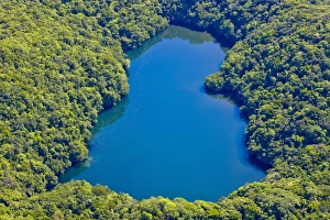 Aerial view of Jelly Fish Lake with Rock Islands, Palau Aerial view of Jelly Fish Lake with Rock Islands, Palau