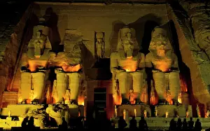 Ancient Egyptian Architecture Prints: AF, Egypt, Abu Simbel. Colossal Figures of Ramesses II, Great Temple of Ramessess II