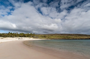 Anakena beach, Rapa Nui, Easter Island, Chile Anakena beach, Rapa Nui, Easter Island, Chile
