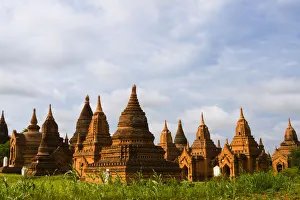 Ancient temple and pagoda at sunrise , Bagan, Mandalay Region, Myanmar Ancient temple and pagoda at sunrise , Bagan, Mandalay Region, Myanmar