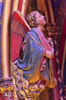 Angel Wood Carving Cathedral Saint Chapelle Paris France Angel Wood Carving Cathedral Saint Chapelle Paris France