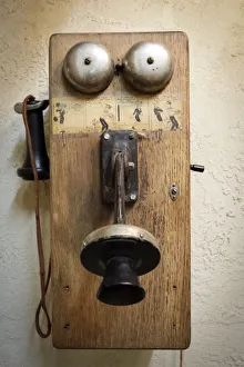 Antique telephone, Tucumcari, New Mexico, United States Antique telephone, Tucumcari, New Mexico, United States