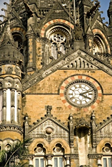 An architectural detail of the Victoria Terminus in Mumbai An architectural detail of the Victoria Terminus in Mumbai