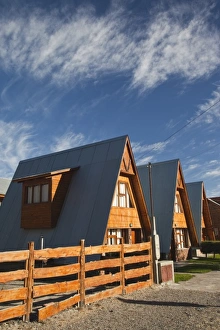 Argentina, Chubut Province, Esquel. A-frame houses Argentina, Chubut Province, Esquel. A-frame houses