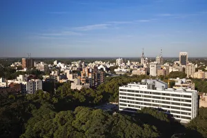 ARGENTINA, Mendoza Province, Mendoza. City view from above Plaza Italia, late afternoon ARGENTINA, Mendoza Province, Mendoza. City view from above Plaza Italia, late afternoon