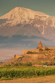 Armenia, Khor Virap. Khor Virap Monastery, 6th century, with Mt. Ararat Armenia, Khor Virap. Khor Virap Monastery, 6th century, with Mt. Ararat