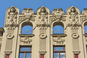 Art Nouveau building on Alberta Street in central Riga, Latvia Art Nouveau building on Alberta Street in central Riga, Latvia