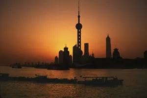 ASIA, China, Shanghai View of Oriental Pearl TV Tower and highrises ASIA, China, Shanghai View of Oriental Pearl TV Tower and highrises
