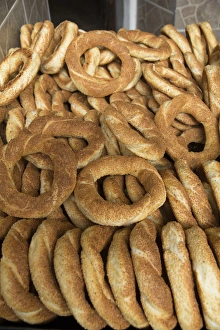 Asia, Turkey, Safranbolu. Simit bakery. Turkish sesame bread Asia, Turkey, Safranbolu. Simit bakery. Turkish sesame bread
