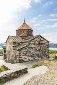 Sevanavank Monastery Print of Lake Sevan Church