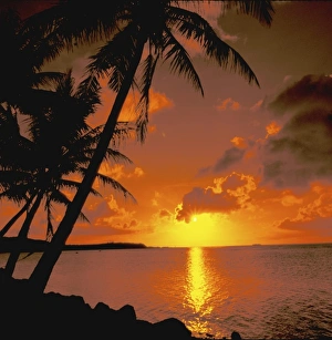 Australian Coastal Landscape Prints: Australia. Ocean view at sunset