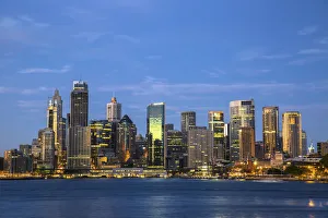 Australia, Sydney. View of downtown at sunset Australia, Sydney. View of downtown at sunset