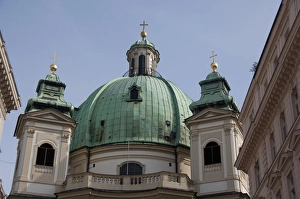 Austria, Vienna. St. Peters Church, 18th century Baroque. Daily mass has been Austria, Vienna. St. Peters Church, 18th century Baroque. Daily mass has been