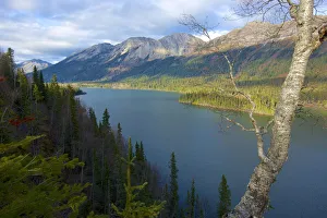 Azouzetta Lake and the Murray Range in Pine Pass on Highway 97, the Hart Highway Azouzetta Lake and the Murray Range in Pine Pass on Highway 97, the Hart Highway