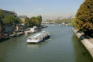 A Bateaux Mouches excursion boat on the Seine Paris. France. Europe A Bateaux Mouches excursion boat on the Seine Paris. France. Europe