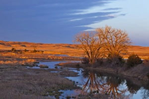 Bathed in sunset light the Calamus River in Loup County, Nebraska, USA Bathed in sunset light the Calamus River in Loup County, Nebraska, USA