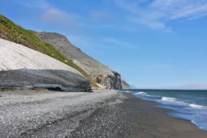 Beach, Cape Dezhnev, most eastern corner of Eurasia, Russian Far East Beach, Cape Dezhnev, most eastern corner of Eurasia, Russian Far East