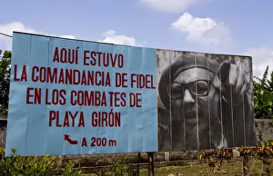 Billboard for Playa Giron Havana Provence near Bay of Pigs in Cuba Billboard for Playa Giron Havana Provence near Bay of Pigs in Cuba
