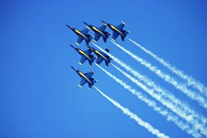 Blue Angels flyby during 2006 Fleet Week performance in San Francisco Blue Angels flyby during 2006 Fleet Week performance in San Francisco