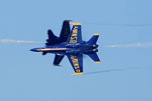 Blue Angels perform knife-edge pass during 2006 Fleet Week airshow in San Francisco Blue Angels perform knife-edge pass during 2006 Fleet Week airshow in San Francisco
