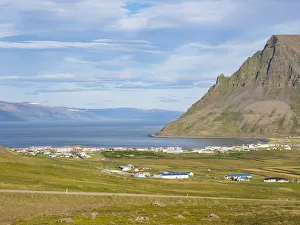Bolungarvik at coast of Isafardardjup. The Westfjords (Vestfirdir) in Iceland Bolungarvik at coast of Isafardardjup. The Westfjords (Vestfirdir) in Iceland