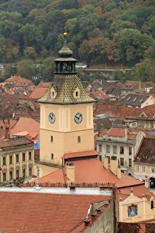 Brasov, Romania. Rooftops and city from hilltop Brasov, Romania. Rooftops and city from hilltop