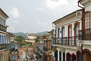 Brazil, Minas Gerais, Ouro Preto, colonial street Brazil, Minas Gerais, Ouro Preto, colonial street