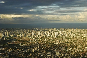 Brazil, Pernambuco, Recife, citiscape from the airplane Brazil, Pernambuco, Recife, citiscape from the airplane