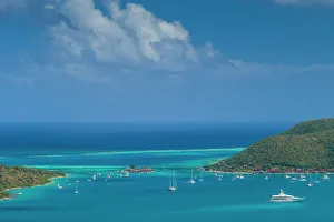British Virgin Islands, Virgin Gorda. Fanny Hill of North Sound towards Saba Rock British Virgin Islands, Virgin Gorda. Fanny Hill of North Sound towards Saba Rock