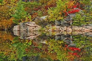 Canada, Ontario. Reflections on the Vermilion River Canada, Ontario. Reflections on the Vermilion River