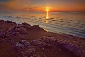 Canada, Prince Edward Island, Campbellton. Sunset on Gulf of St. Lawrence. Credit as Canada, Prince Edward Island, Campbellton. Sunset on Gulf of St. Lawrence. Credit as