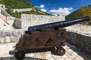 Cannon on the Great Wall, Ston, Dalmatian Coast, Croatia Cannon on the Great Wall, Ston, Dalmatian Coast, Croatia