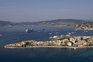 Cap de la Croisette, Cannes, View from Helicopter, Cote d'Azur, France Cap de la Croisette, Cannes, View from Helicopter, Cote d'Azur, France