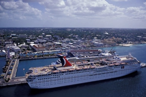 CARIBBEAN, Bahamas, Nassau Cruise ship docked CARIBBEAN, Bahamas, Nassau Cruise ship docked