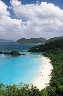 Caribbean, US Virgin Islands, St. John. Trunk Bay overview Caribbean, US Virgin Islands, St. John. Trunk Bay overview