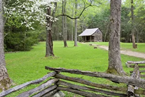Carter Shields Cabin in spring, Cades Cove area, Great Smoky Mountains National Park, TN Carter Shields Cabin in spring, Cades Cove area, Great Smoky Mountains National Park, TN