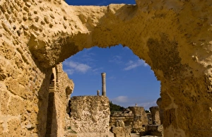 Carthage Tunisia old city with Roman baths of Antoninus Pius in 138 AC in Africa Carthage Tunisia old city with Roman baths of Antoninus Pius in 138 AC in Africa