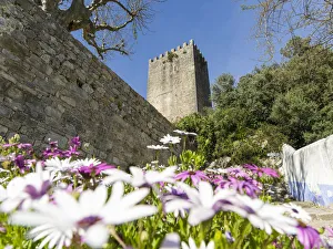 The castle. Historic medieval old town of Obidos, a tourist attraction north of Lisbon The castle. Historic medieval old town of Obidos, a tourist attraction north of Lisbon